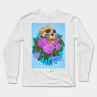 Skull and Flowers Long Sleeve T-Shirt